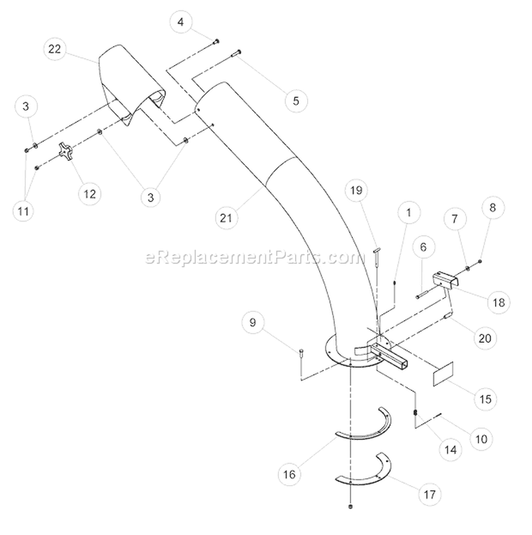 8"áDischargeá(PNá72589) Diagram and Parts List for CH800H 74800 Bear Cat Chipper Shredder